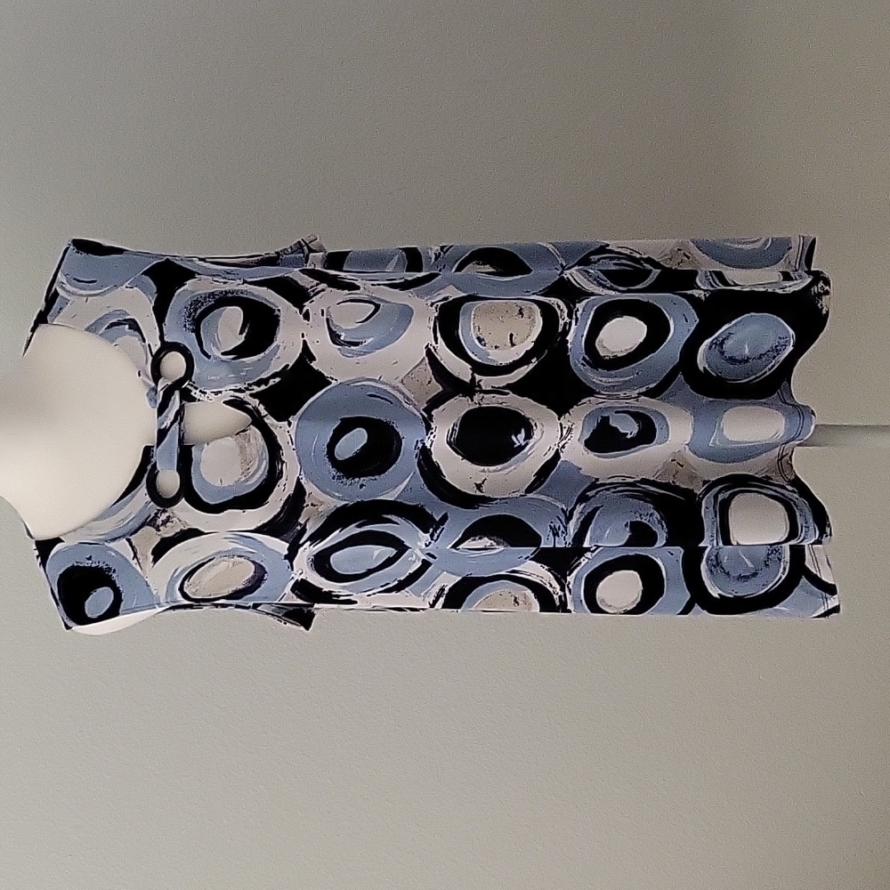 ALFANI WOMAN Size 1X  Blue/Gray/Black Tunic Top